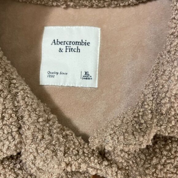 NWOT Abercrombie & Fitch Teddy Sherpa Coat / Shacket - XL - Picture 3 of 7